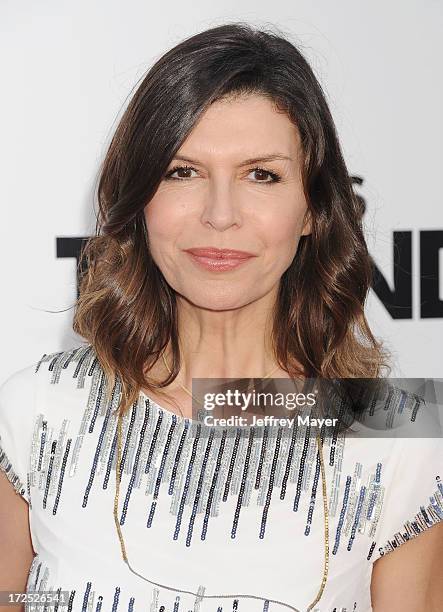 Actress Finola Hughes arrives at the 'This Is The End' Los Angeles premiere at Regency Village Theatre on June 3, 2013 in Westwood, California.