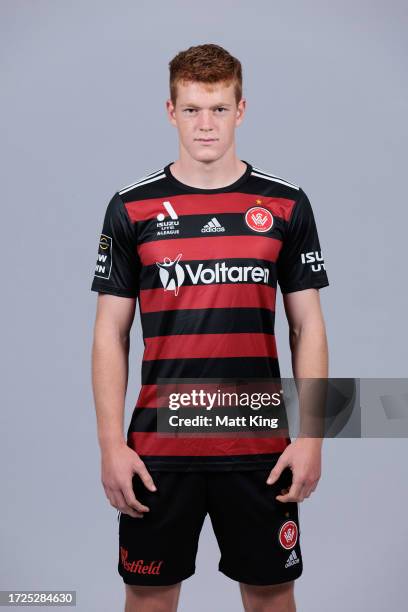 Nathanael Blair poses during a Western Sydney Wanderers A-League Men's headshots session at CommBank Stadium on September 27, 2023 in Sydney,...