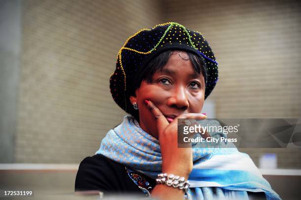 Makaziwe Mandela at the Mthatha high court on July 2 in Mthatha, South Africa. The Mandela family wants to have the remains of three of Nelson...