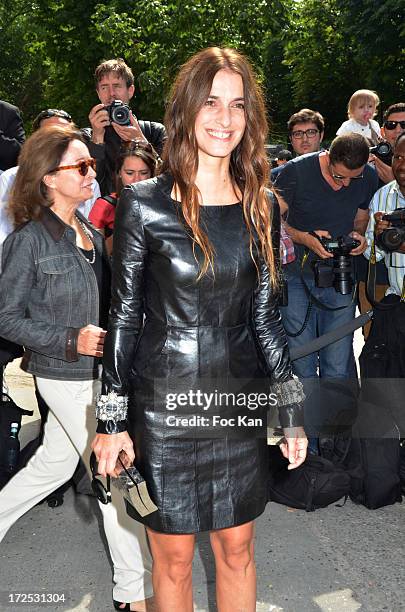 Joana Preiss attends the Chanel show as part of Paris Fashion Week Haute-Couture Fall/Winter 2013-2014 at the Grand Palais on July 2, 2013 in Paris,...