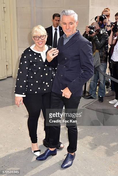 Catherine Martin and Baz Luhrmann attend the Chanel show as part of Paris Fashion Week Haute-Couture Fall/Winter 2013-2014 at the Grand Palais on...
