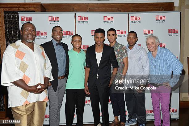 Actor Chuck Cooper,Grantham Coleman, Nicholas Ashe, Jeremy Pope, Kyle Beltran, Wallace Smith, and Austin Pendleton attends the opening night party...