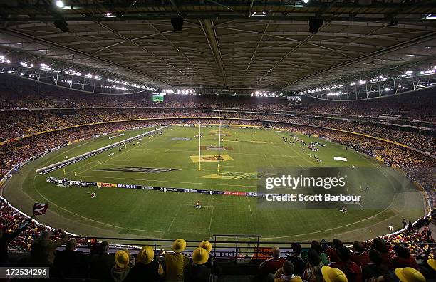 General view during game two of the International Test Series between the Australian Wallabies and the British & Irish Lions at Etihad Stadium on...