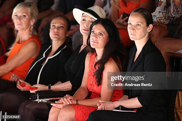 Jeanette, Hain, Christine Neubauer, Christine Kaufmann, Sonja Kirchberger and Marion Vedder attend the Minx By Eva Lutz Show during the Mercedes-Benz...