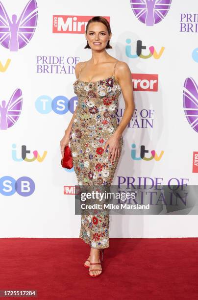 Kara Tointon arrives at the Pride Of Britain Awards 2023 at Grosvenor House on October 08, 2023 in London, England.