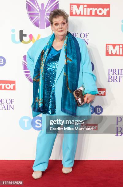 Anne Hegerty arrives at the Pride Of Britain Awards 2023 at Grosvenor House on October 08, 2023 in London, England.