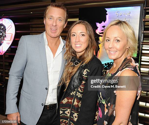 Martin Kemp, Harley Moon Kemp and Shirlie Holliman attend Christian Furr and Chris Bracey 'Staying Alive' Private View at 45 Park Lane on July 3,...