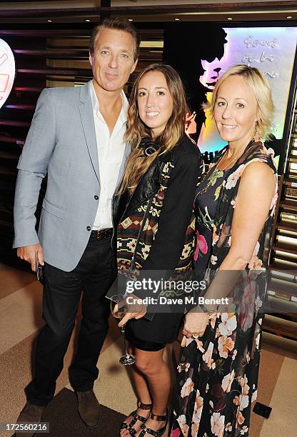 Martin Kemp, Harley Moon Kemp and Shirlie Holliman attend Christian Furr and Chris Bracey 'Staying Alive' Private View at 45 Park Lane on July 3,...