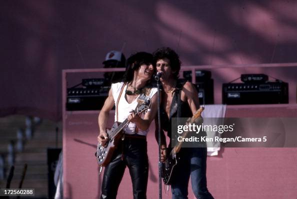 Keith Rees Rokewood Ron Wood and Keith Richards of the Rolling Stones are photographed on ...