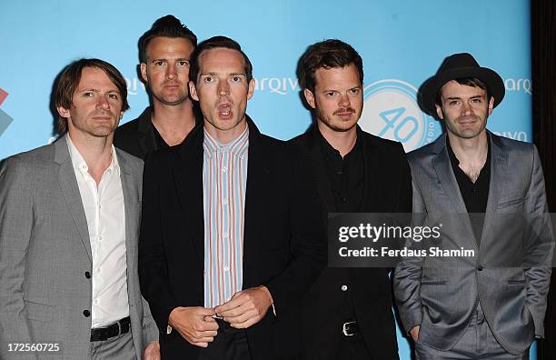 The Feeling attends the Arqiva Commercial Radion Awards at Park Plaza Westminster Bridge Hotel on July 3, 2013 in London, England.