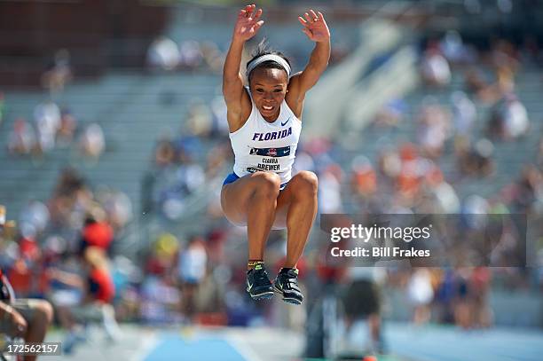 Outdoor Championships: Ciarra Brewer in action during Women's Triple Jump Final at Drake Stadium. Des Moines, IA 6/20/2013 CREDIT: Bill Frakes