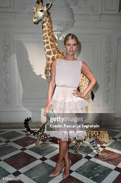 Nicky Hilton attends the Valentino show as part of Paris Fashion Week Haute-Couture Fall/Winter 2013-2014 at Hotel Salomon de Rothschild on July 3,...