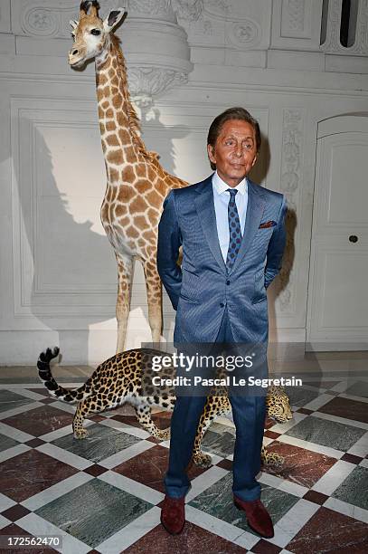 Valentino Garavani attends the Valentino show as part of Paris Fashion Week Haute-Couture Fall/Winter 2013-2014 at Hotel Salomon de Rothschild on...