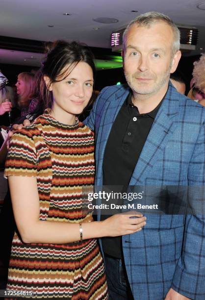 Julia Bishop and Piers Adam attend Christian Furr and Chris Bracey 'Staying Alive' Private View at 45 Park Lane on July 3, 2013 in London, England.