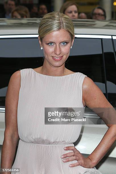 Nicky Hilton attends the Valentino show as part of Paris Fashion Week Haute-Couture Fall/Winter 2013-2014 at Hotel Salomon de Rothschild on July 3,...