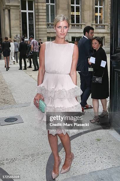 Nicky Hilton attends the Valentino show as part of Paris Fashion Week Haute-Couture Fall/Winter 2013-2014 at Hotel Salomon de Rothschild on July 3,...