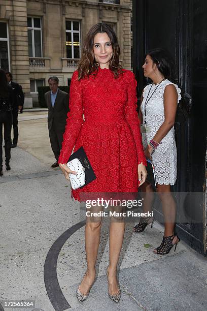 Astrid Munoz attends the Valentino show as part of Paris Fashion Week Haute-Couture Fall/Winter 2013-2014 at Hotel Salomon de Rothschild on July 3,...