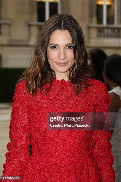 Astrid Munoz attends the Valentino show as part of Paris Fashion Week Haute-Couture Fall/Winter 2013-2014 at Hotel Salomon de Rothschild on July 3,...