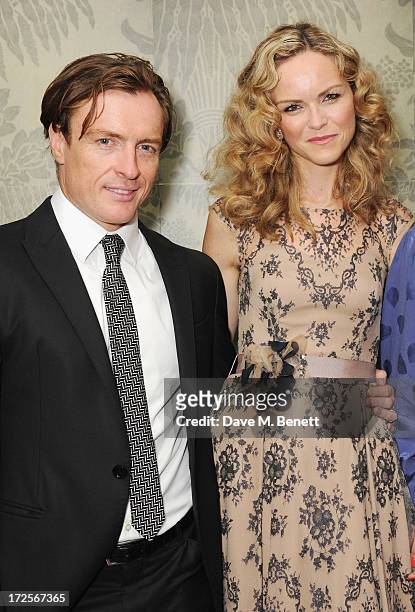Toby Stephens and Anna Louise Plowman attend "Private Lives" Press Night at Kettners on July 3, 2013 in London, England.