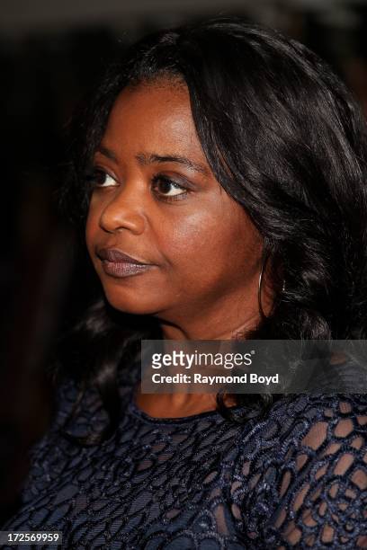 Actress and Oscar winner Octavia Spencer, is interviewed during the red carpet arrivals for the "Fruitvale Station" movie screening at the Showplace...
