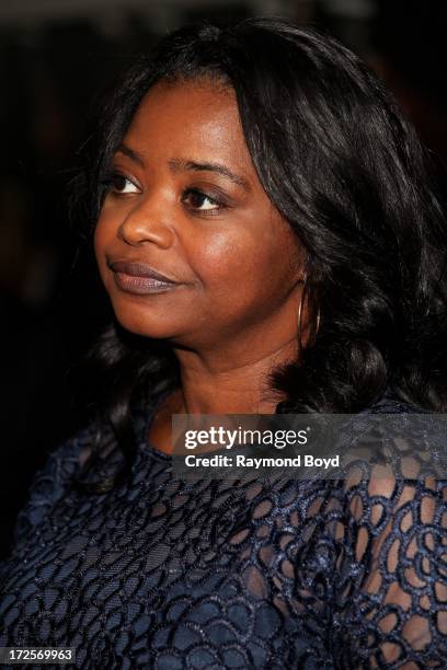 Actress and Oscar winner Octavia Spencer, is interviewed during the red carpet arrivals for the "Fruitvale Station" movie screening at the Showplace...