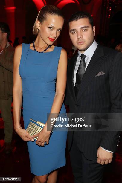 Petra Nemcova and Elie Saab Junior attend the Elie Saab show as part of Paris Fashion Week Haute-Couture Fall/Winter 2013-2014 at Palais Brongniart...