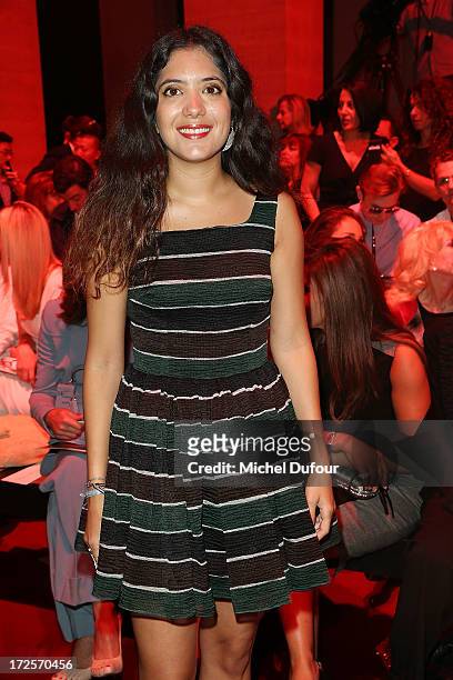 Noor Fares attends the Elie Saab show as part of Paris Fashion Week Haute-Couture Fall/Winter 2013-2014 at Palais Brongniart on July 3, 2013 in...
