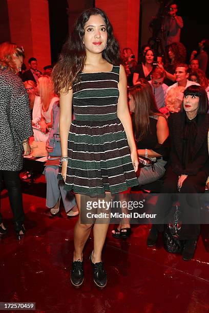 Noor Fares attends the Elie Saab show as part of Paris Fashion Week Haute-Couture Fall/Winter 2013-2014 at Palais Brongniart on July 3, 2013 in...