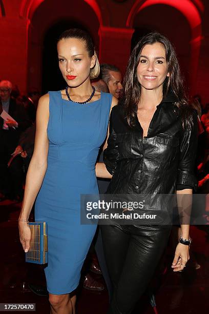 Petra Nemcova and Catherine Pitangui attend the Elie Saab show as part of Paris Fashion Week Haute-Couture Fall/Winter 2013-2014 at Palais Brongniart...