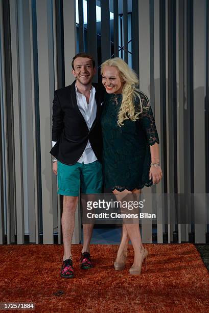 Stephan Pelger and Simone Anes at the Simone Anes & Stephan Pelger Show during Mercedes-Benz Fashion Week Spring/Summer 2014 on July 3, 2013 in...