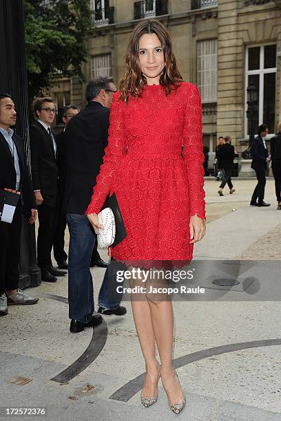 Astrid Munoz attends the Valentino show as part of Paris Fashion Week Haute-Couture Fall/Winter 2013-2014 at Hotel Salomon de Rothschild on July 3,...