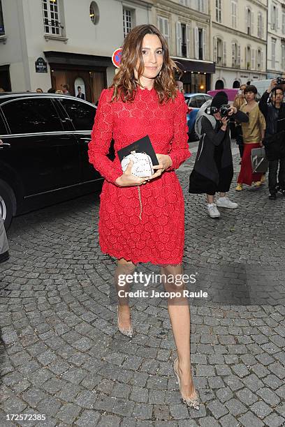 Astrid Munoz attends the Valentino show as part of Paris Fashion Week Haute-Couture Fall/Winter 2013-2014 at Hotel Salomon de Rothschild on July 3,...