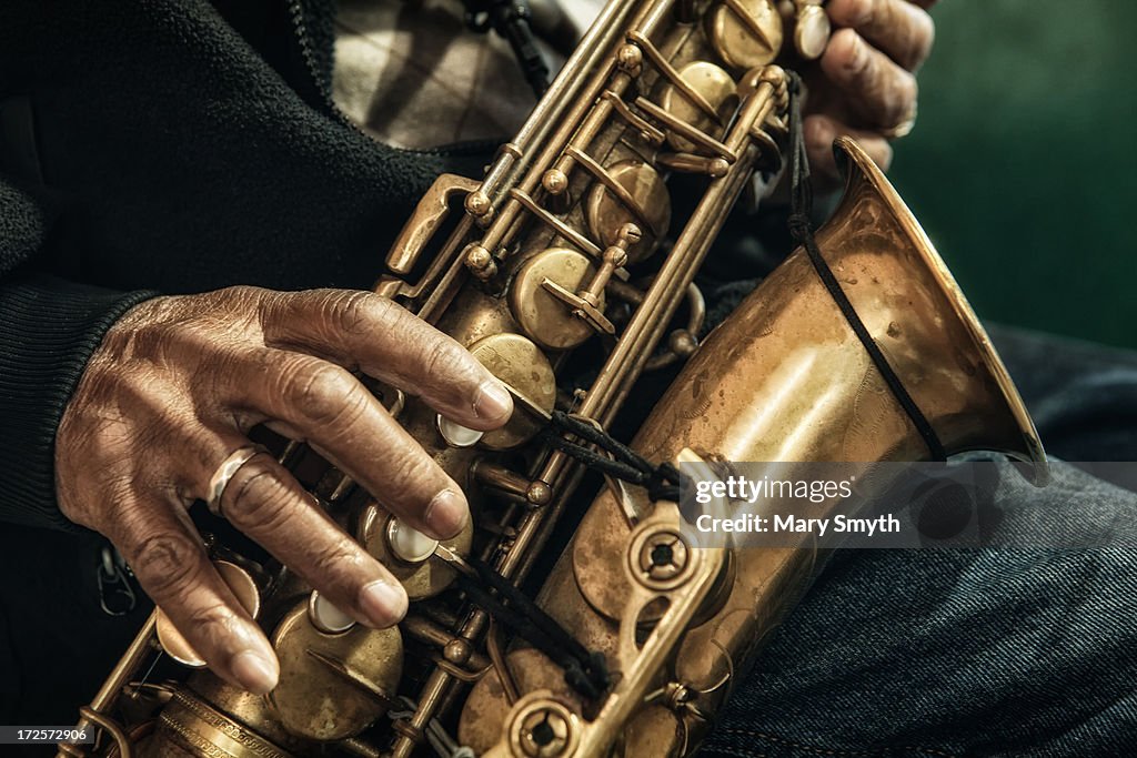 Man Playing The Saxophone