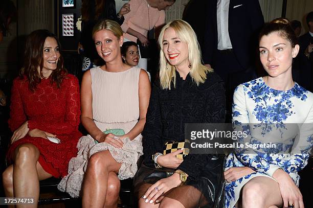 Astrid Munoz, Elizabeth von Thurn und Taxis, Nicky Hilton and Vittoria Puccini attend the Valentino show as part of Paris Fashion Week Haute-Couture...