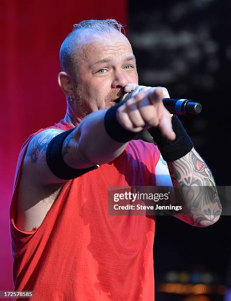 Ivan Moody of Five Finger Death Punch performs at the Rockstar Energy Drink Mayhem Festival on June 30, 2013 in San Francisco, California.