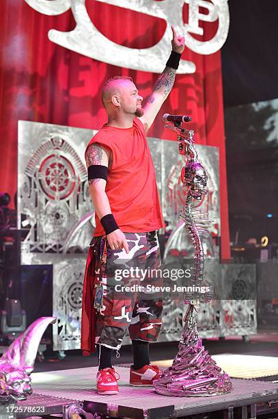 Ivan Moody of Five Finger Death Punch performs at the Rockstar Energy Drink Mayhem Festival on June 30, 2013 in San Francisco, California.