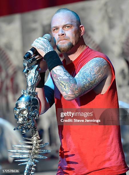 Ivan Moody of Five Finger Death Punch performs at the Rockstar Energy Drink Mayhem Festival on June 30, 2013 in San Francisco, California.