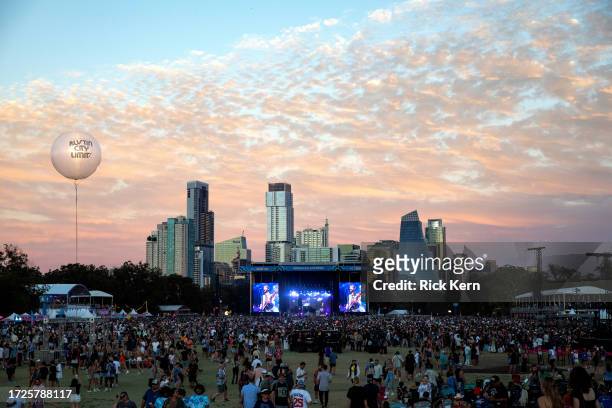 Atmosphere during weekend one, day three of Austin City Limits Music Festival at Zilker Park on October 08, 2023 in Austin, Texas.