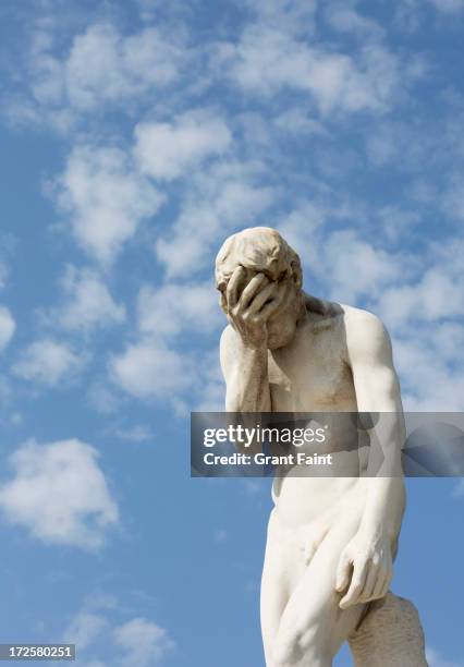 garden statue - male likeness stock pictures, royalty-free photos & images