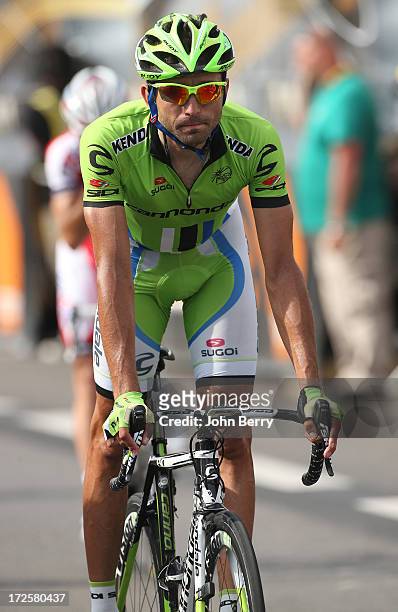 Moreno Moser of Italy and Team Cannondale finishes Stage Five of the Tour de France 2013 - the 100th Tour de France -, a 228km road stage from...