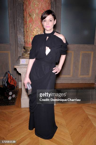 Rose McGowan attends the Viktor&Rolf show as part of Paris Fashion Week Haute-Couture Fall/Winter 2013-2014 at la Gaite Lyrique on July 3, 2013 in...