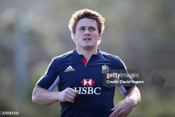 Jonathan Davies looks on during a British and Irish Lions training session at Noosa Dolphins RFA on July 4, 2013 in Noosa, Australia.