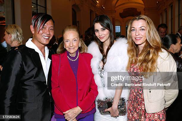 Steven Hung, Doris Brynner, Deborah Hung and and Arabelle Reille-Mahdavi attend 'The Glory Of Water' : Karl Lagerfeld's Exhibition Preview and Fendi...