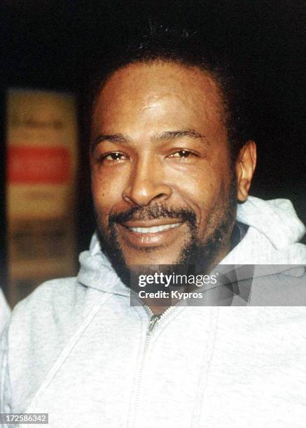 Singer Marvin Gaye , circa 1980.