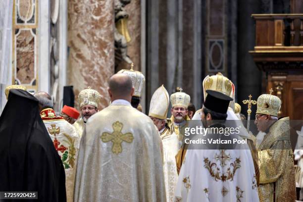 His Beatitude Rev.ma Youssef Absi, Patriarch of Antioch of the Greek-Melkites, attends the Byzantine rite Mass in St. Peter’s Basilica ahead of the...