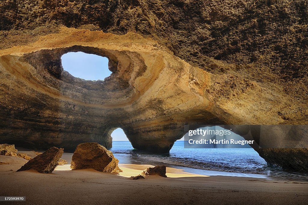 Cave at coast.