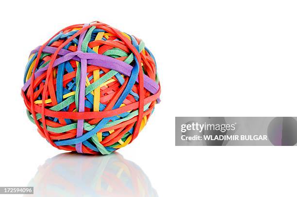 rubber band ball - elastic band ball ストックフォトと画像