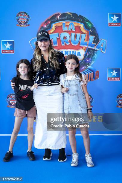 Mar Montoro attends "La Patrulla Canina: La SuperPelícula" photocall at Kinepolis Cinema on October 07, 2023 in Madrid, Spain.