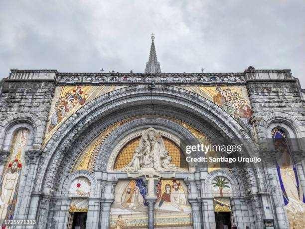 sanctuary of our lady of lourdes - our lady of lourdes stock pictures, royalty-free photos & images