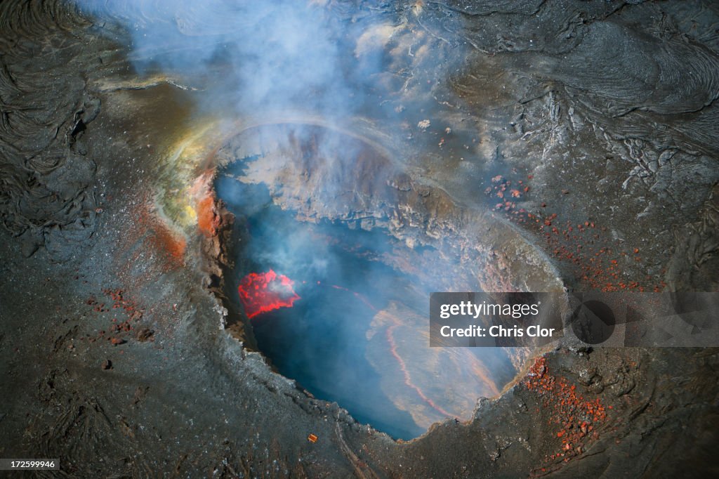 Volcano letting off steam, Kilauea, Hawaii, United States